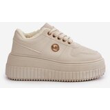 Boto Sneakers Women's Sports Shoes Insulated On Massive Sole Beige Verissha | shoptok.hr
