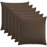  Presvlaka za jastuk 6 kom. HEERLEN Sivosmeđa 80 x 80 cm Tkanina - Sivosmeđa 80 x 80 cm 6 | shoptok.hr