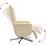  Naslonjač od tkanine s osloncem za noge krem | shoptok.hr