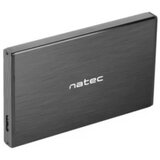 Natec RHINO GO, HDD/SSD External Enclosure 2.5", SATA III, USB3.0, Aluminium, Black | ePonuda.com