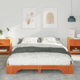  Krevet s daskama s pohranom Smeđa 140 x 210 cm boja drva | shoptok.hr