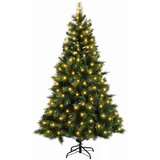  Umjetno božićno drvce s nogom 240 cm 300 LED lampica - Zelena 240 cm s LED svjetlima | shoptok.hr