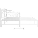 vidaXL Okvir za krevet na razvlačenje bijeli metalni 90 x 200 cm | shoptok.hr