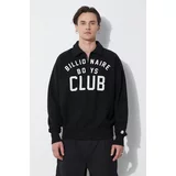 Billionaire Boys Club Pamučna dukserica Collared Half Zip Sweater boja: crna, s tiskom, B24125