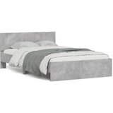Maison Chic Posteljni okvir - Dvoposteljna postelja - Zakonska postelja z vzglavjem in LED betonsko siv 120x200 cm-J16114, (21759315) | Shoptok.si