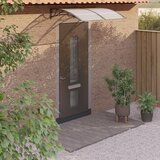 vidaXL Nadstrešek za vrata črn 150x100 cm polikarbonat | Shoptok.si