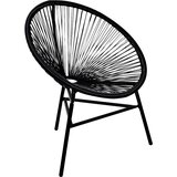 Maison Chic Vrtni Stoli - Stol za vrt ovalne oblike poli ratan črne barve JS661, (21878432) | Shoptok.si