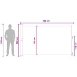  Retraktabilna bočna tende Antracit 300 x 180 cm Poliester | shoptok.hr