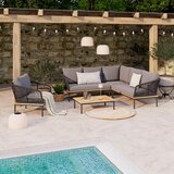 Ambia Garden VRTNI SET aluminij barve akacije antracit, siva, barva tikovine | Shoptok.si