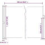  Bočna tenda na uvlačenje crna 180 x 500 cm | shoptok.hr