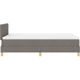  LED Box Spring Krevet Sivo-smeđa 120 x 190 cm tkanina | shoptok.hr