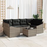 vidaXL 7-delna vrtna sofa z blazinami siva poli ratan Cene
