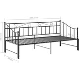  Za krevet na razvlačenje crni metalni 90 x 200 cm | shoptok.hr