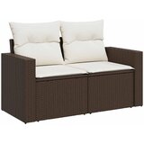  11-dijelni set vrtnih sofa od poliratana s jastucima smeđi | shoptok.hr