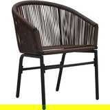 PVC Vrtni stol 2 kosa rjav PVC ratan | Shoptok.si