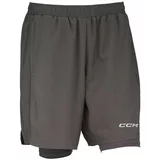 CCM Men's Shorts 2 IN 1 Training Short Charcoal L