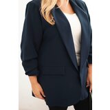 Kesi Włoski Elegant Plus Size women's blazer navy | Eponuda.ba