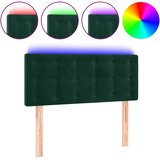  LED uzglavlje tamnozeleno 100x5x78/88 cm baršunasto | shoptok.hr