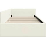  Kutni okvir kreveta s uzglavljem Krema 100 cm x 200 cm Baršun | Eponuda.com