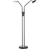 Fischer & Honsel Črna LED zatemnitvena stoječa svetilka s steklenim senčilom (višina 135 cm) Tallri – | Shoptok.si