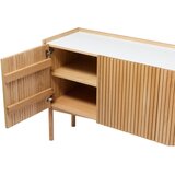 Woodman Nizka komoda v hrastovem dekorju v naravni barvi 177x42 cm Bottrup – | Shoptok.si