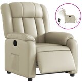 vidaXL Električni naslanjač krem umetno usnje, (20928139) | Shoptok.si