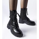 Gemre Emanuele black sock boots with rhinestones | Shoptok.si