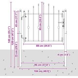  Ograjna vrata HORST 100 x 75 cm Kovina Črna Zaklenljivo, (5000301018) | Shoptok.si
