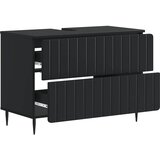  Kupaonski ormarić za sudoper ZWOLLE Crna 82 x 41 x 58,5 cm | shoptok.hr