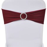  25 Bordo Rastezljivih Dekorativnih Traka za Stolice s Dijamantnom Kopčom | shoptok.hr
