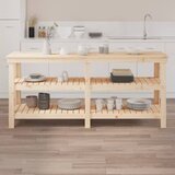 vidaXL Delovna miza 181x50x80 cm trdna borovina | Shoptok.si