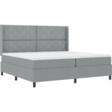  Podni okvir s madracem u svijetlosivoj boji 200x200 cm tkanina. | shoptok.hr