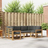  Set vanjskih sofa 6 kom. Bijela i antracit Smeđa 245 x 128,5 x 73 cm | shoptok.hr