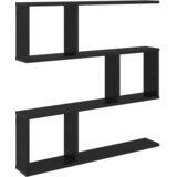 vidaXL Stenska polica Črni hrast 80 x 12 x 79,5 cm Inženirski les, (5000307455) | Shoptok.si