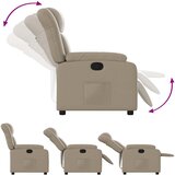  Naslonjač od umjetne kože boja cappuccina | shoptok.hr