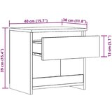 vidaXL Nočna omarica Artisan Oak 40x30x39 cm Inženirski les | Shoptok.si