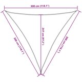  Jedro za zaštitu od sunca 160 g/m² Trokutasto pijesak 3x3x3 m HDPE | Shoptok.si