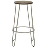Premier Housewares Barska stolica od čvrstog brijesta u srebrnoj boji/u prirodnoj boji (visine sjedala 75 cm) District – | shoptok.hr