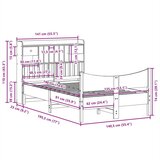 vidaXL Okvir kreveta bez madraca bijeli 135 x 190 cm masivna borovina | shoptok.hr
