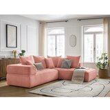 Bobochic Paris Ružičasta kutna garnitura od šenila (s desnim kutom/u obliku slova L) Whesley – | shoptok.hr