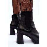 Boto Leather Boots On Heel Black Liresa | ePonuda.com