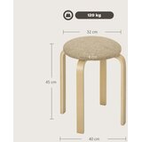  Tapecirane stolice u setu od 4 slagajuće lakirana površina drvene noge kaki boja | shoptok.hr