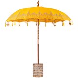 vidaXL Balijski dežnik z osnovo Rumena 215 x 215 x 260 cm - - Rumena - 30.75 - 215 x 215 x 260 cm - 2025- | Shoptok.si