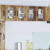 Zidni stakleni ormarić Lucca 2 pcs Staro drvo 60 x 31 x 40 cm | shoptok.hr