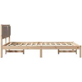  Krevetna konstrukcija s uzglavljem Sivo-smeđa 135 x 190 cm | Eponuda.com