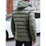 DStreet Kurtka męska zimowa pikowana z kapturem zielona | shoptok.hr