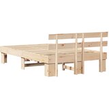  Krevetna konstrukcija Prirodna 120 x 200 cm Čvrsto borovo drvo | shoptok.hr