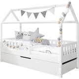 MID.YOU Postelja Traumhaus, Bor, Bela, Masivno | Shoptok.si