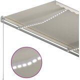 Tenda na ručno uvlačenje s LED svjetlima 300 x 250 cm krem | shoptok.hr