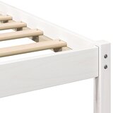  Krevetna konstrukcija Bijelo 135 x 190 cm Čvrsto borovo drvo | shoptok.hr